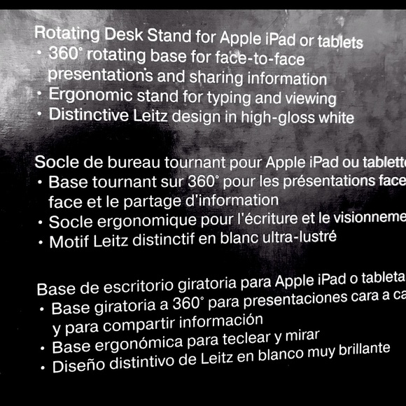 Leitz Mobile Rotating Desk Stand Apple iPad or Tablet (THIS STAND IS BLACK) - Picture 11 of 13